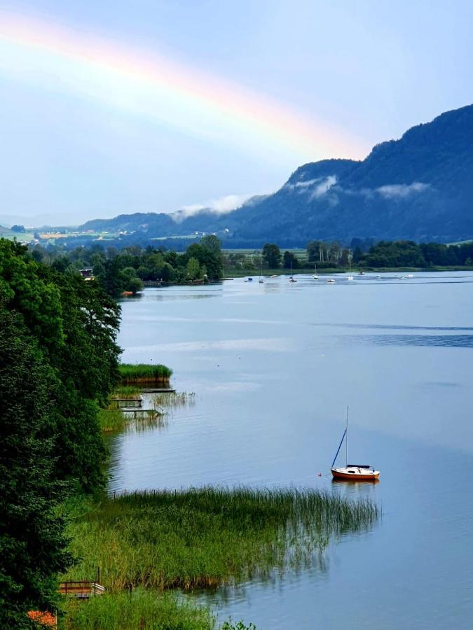 Maren Seeblick Appartement Haus Haensel&Gretel Direkt Am Ossiacher See Mit Hallenbad Skiarena Gerlitzen Stiegl Exterior foto