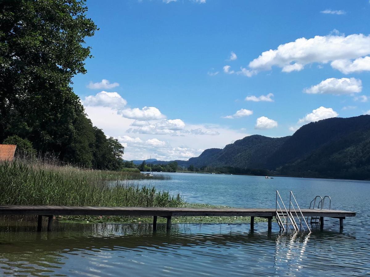 Maren Seeblick Appartement Haus Haensel&Gretel Direkt Am Ossiacher See Mit Hallenbad Skiarena Gerlitzen Stiegl Exterior foto